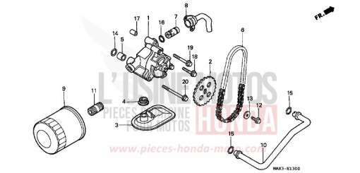 OIL FILTER/OIL PUMP VT1100C2X de 1999